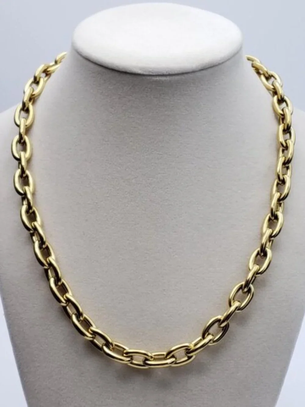 Authentic Louis Vuitton Gold Padlock w/Unbranded Stainless Steel Chain Necklace
